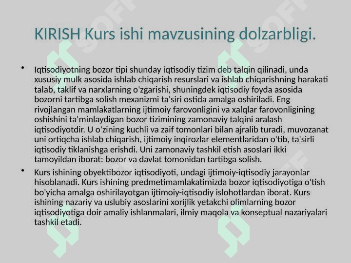 BOZOR IQTISODIYOTI VA UNING BELGILARI 3