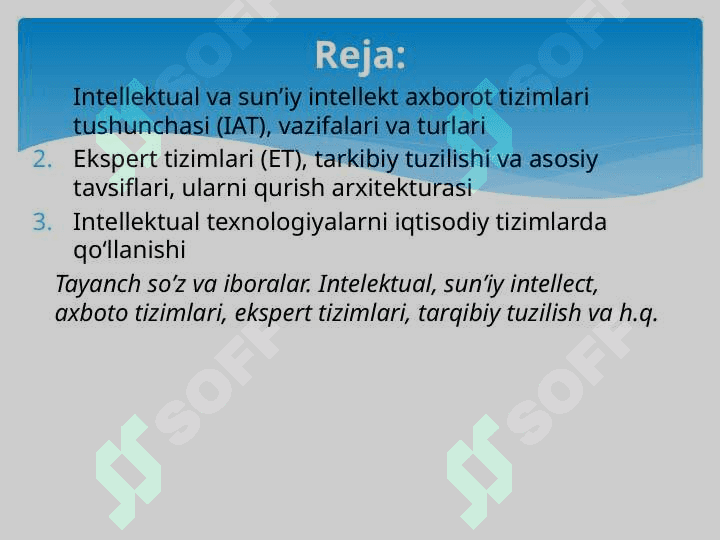 INTELLEKTUAL VA EKSPERT TIZIMLAR. 2