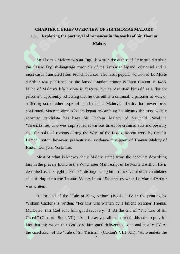 Romances and Sir Thomas Malory.docx 6