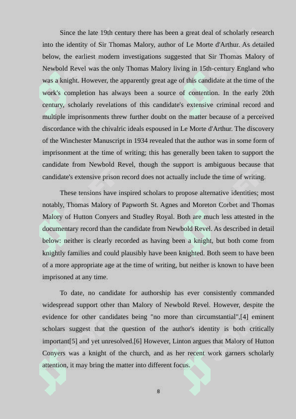 Romances and Sir Thomas Malory.docx 8
