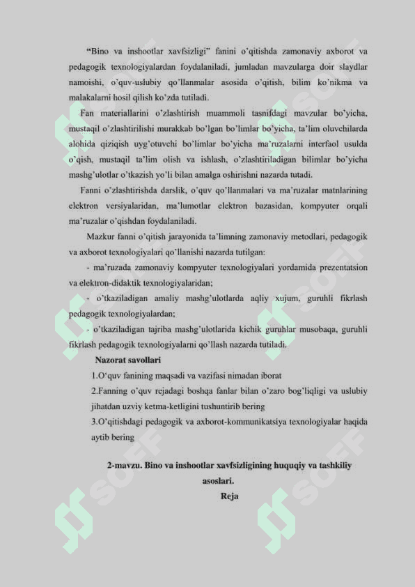 Bino va inshooatlar qurishda xavfsizlik qo‘llanmasi 6