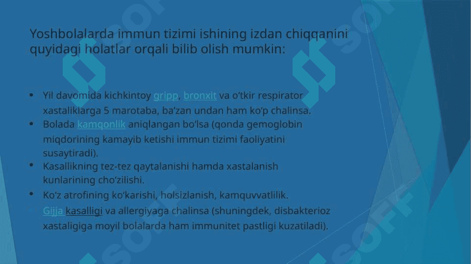 TEZ-TEZ KASALLANUVCHI BOLALAR. 8
