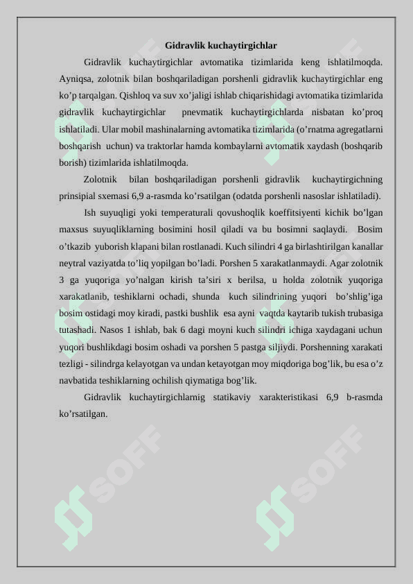 Gidravlik yo'qotishlar 2