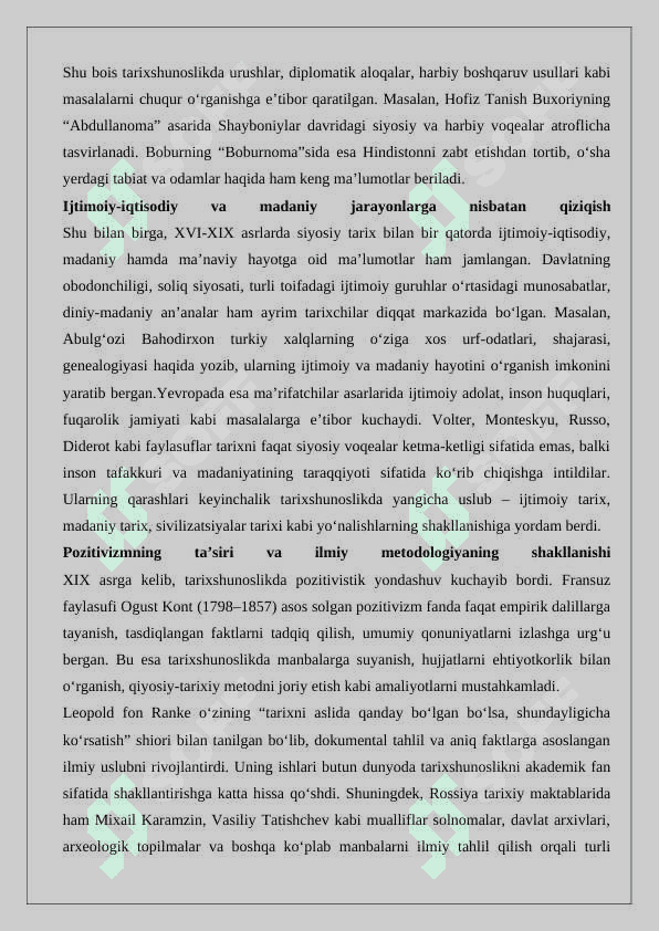 XVI-XIX asrlarda tarixshunoslik 6