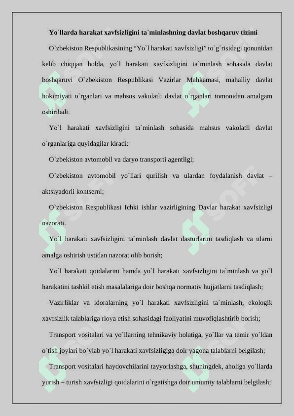Harakat  xavfsizligi bo‘yicha internet ma’lumotlari 2