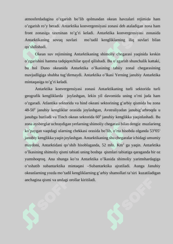 « ANTARKTIDA IQLIMI VA ORGANIK DUNYOSI » 3