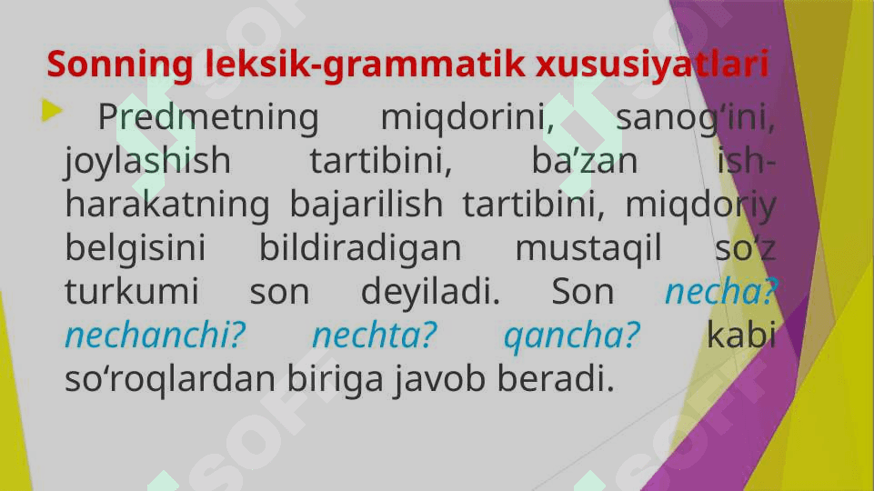 Son so‘z turkumi 4
