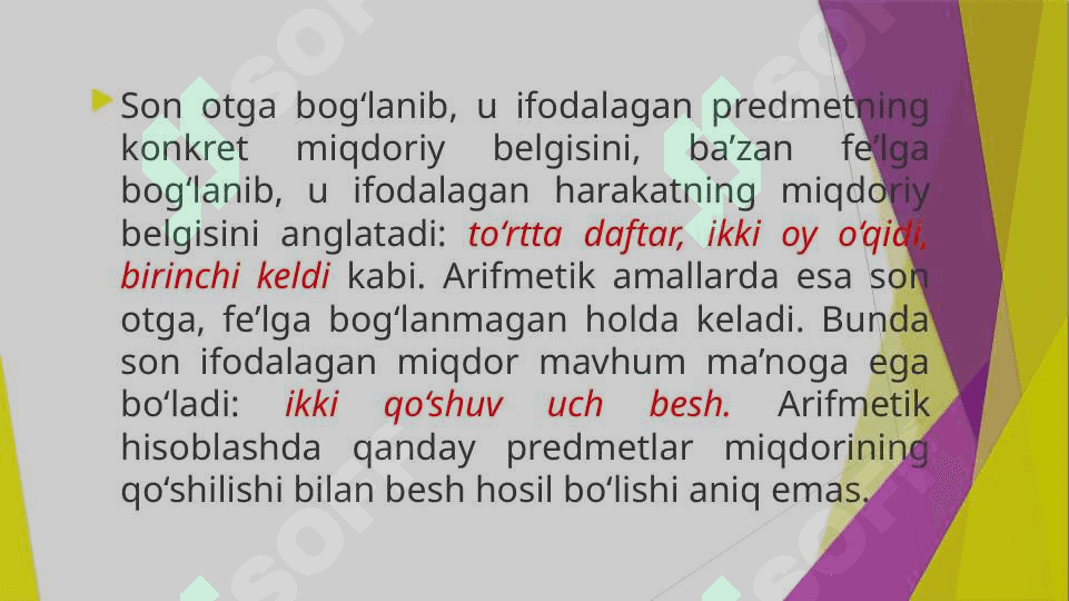Son so‘z turkumi 5
