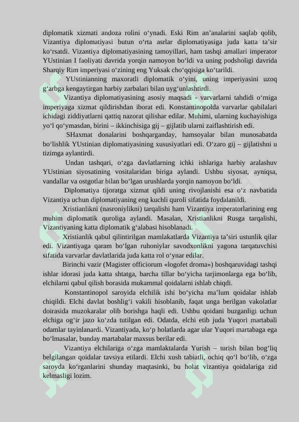 O‘RTA ASRLAR YEVROPASIDA XALQARO MUNOSABATLAR VA DIPLOMATIYASI 2