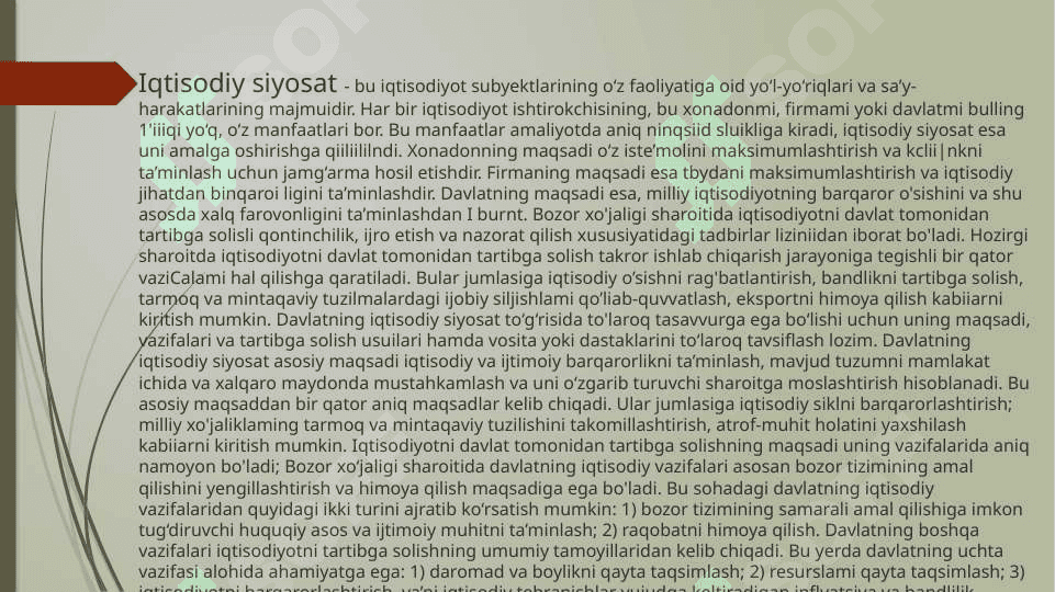 Iqtisodiy siyosat asoslari va tarkibi 3