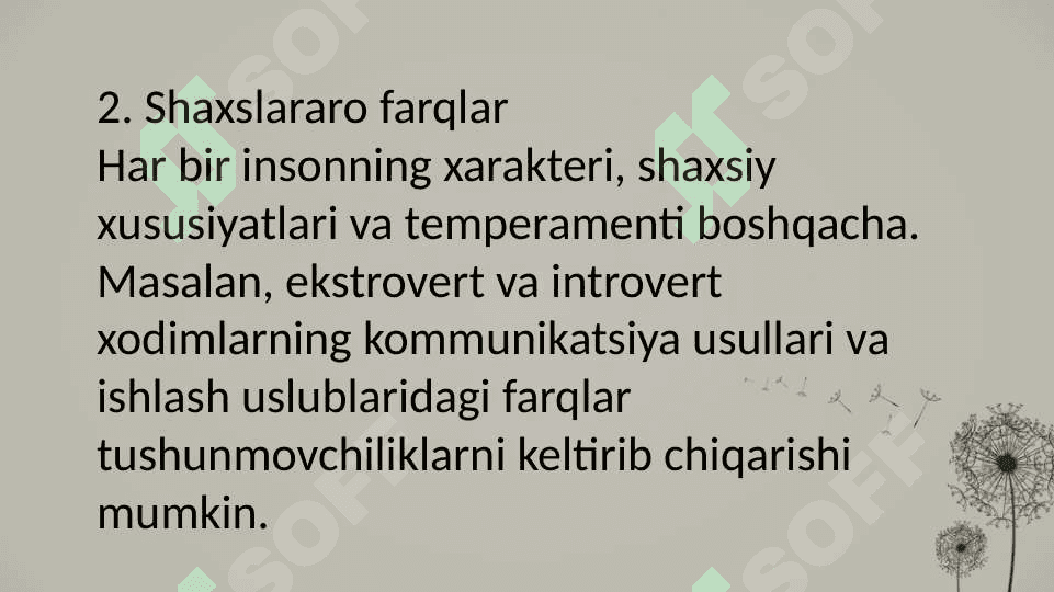 Tashkilotda konfliktlarning psixologik sabablarini tushuntiring 4