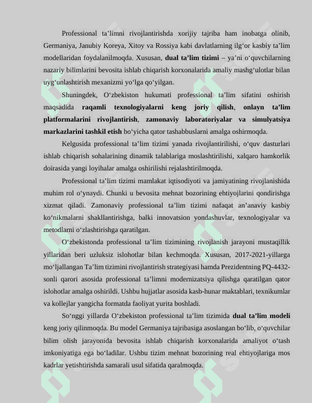 PROFESSIONAL TA’LIM TIZIMIDA O‘QITUVCHINING INNOVATSION FAOLIYATI 6