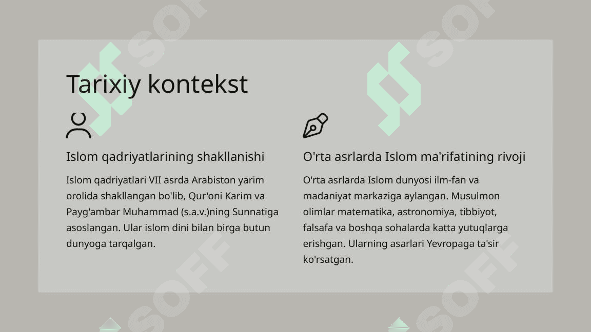 Islom qadriyatlari va ma’rifatining hozirgi davrdagi ahamiyati 5