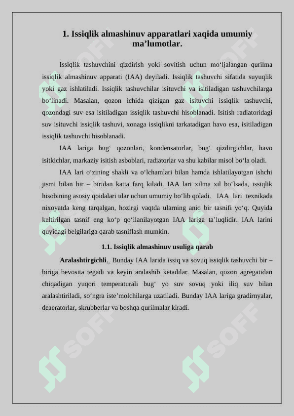 Issiqlik almashinuv asoslari 2