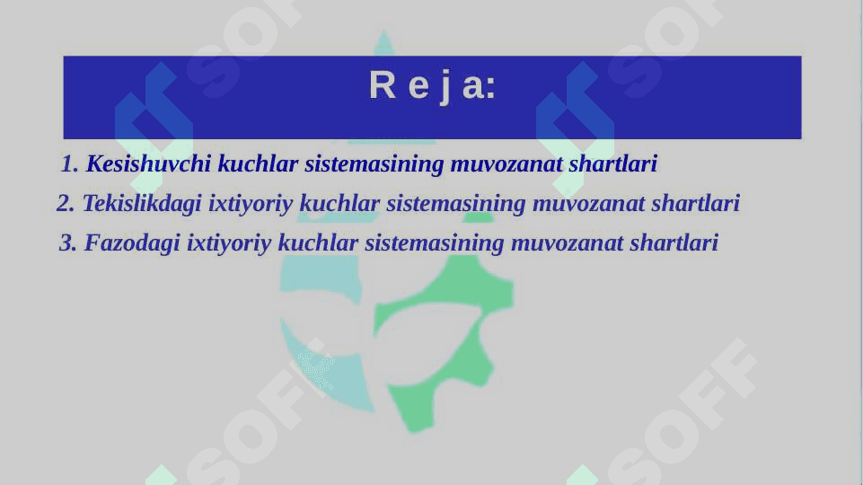 KESISHUVCHI KUCHLAR VA TEKISLIKDAGI 2