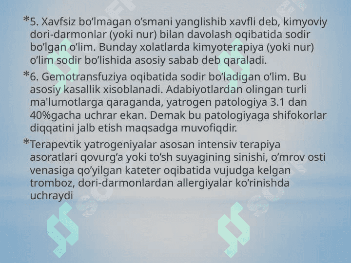 NEONTOLOGIYADA YATROGENIYA 7