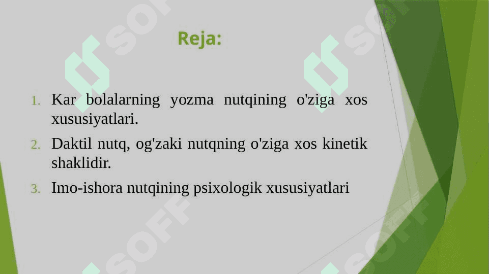 Kar bolalarning daktil, imo-ishora nutqining o'ziga xos xususiyatlari. 2