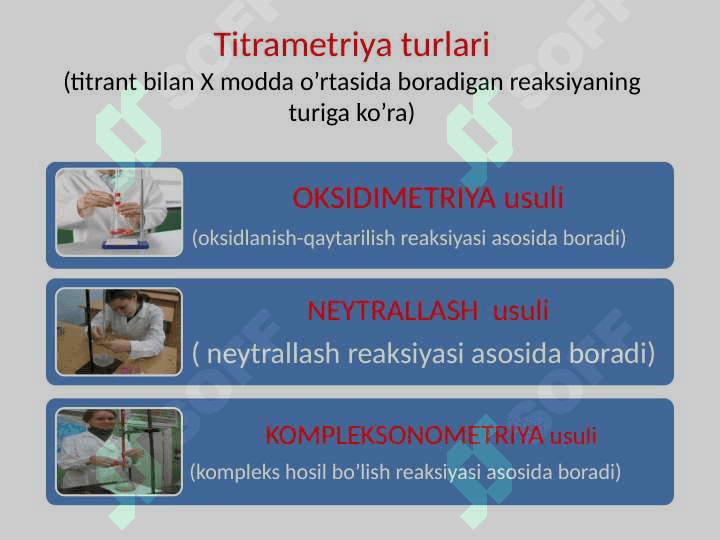Kislota-asosli titrlash. Indikatorlar 5