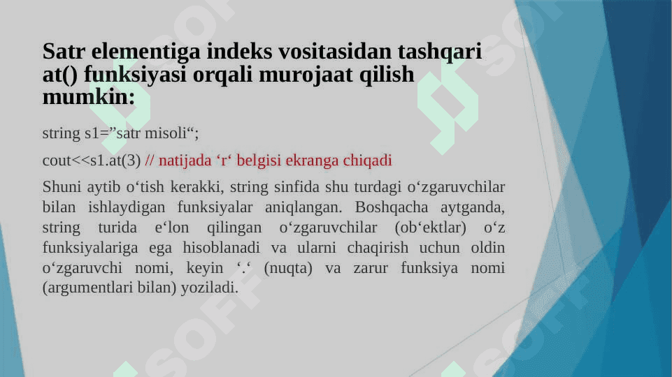 Satrlar va kengaytirilgan belgilar 8