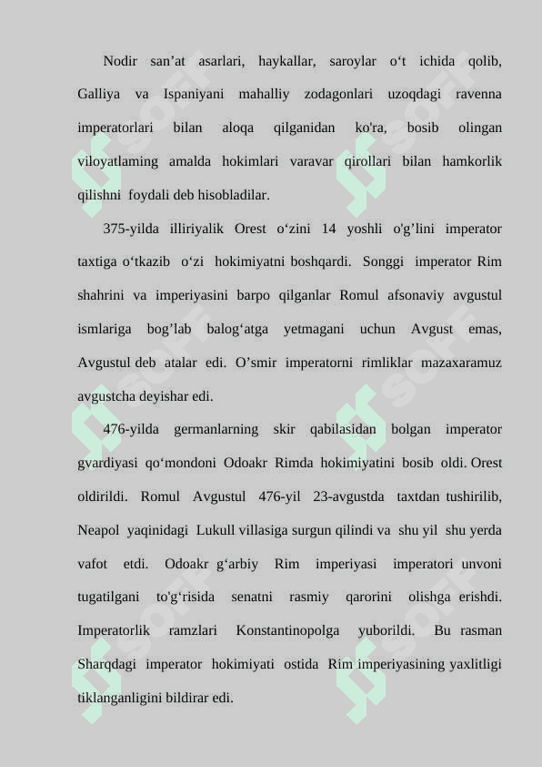 G‘arbiy Rim imperiyasini qulashi 7