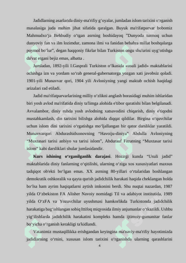 PEDAGOG FAOLIYATIDA JADID MA`RIFATPARVARLARINING MEROSIDAN FOYDALANISH 4