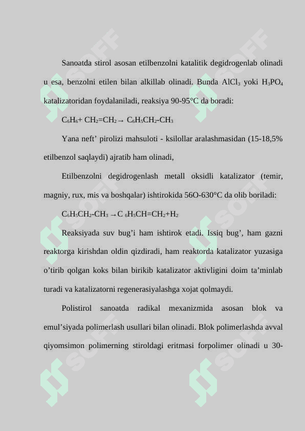 POLISTIROL ISHLAB CHIQARISH TЕХNOLOGIYASI 3