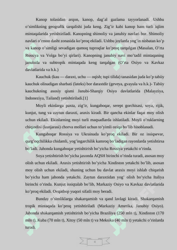 Respublikamizda texnik ekinlar va ularni yetishtirish 4