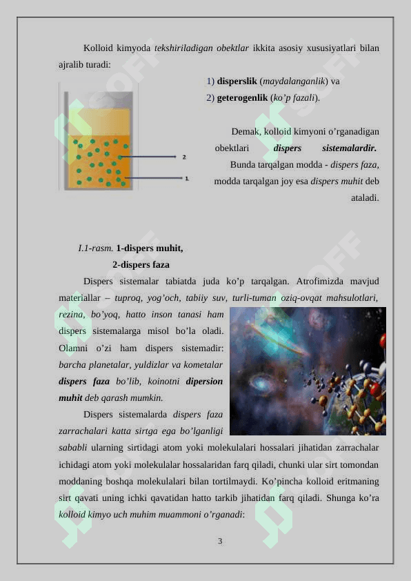 Kolloid kimyoning ahamiyati 3