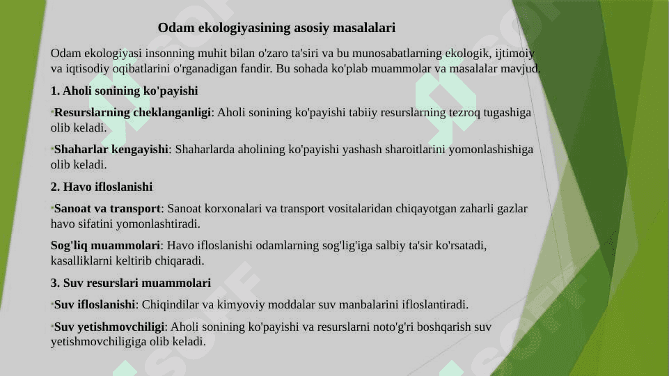 Odam ekologiyasi 8