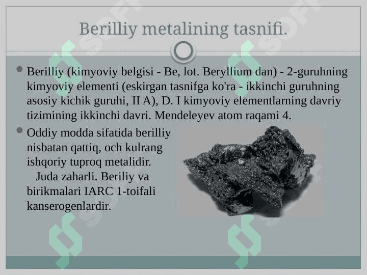 Berilliy metali 2