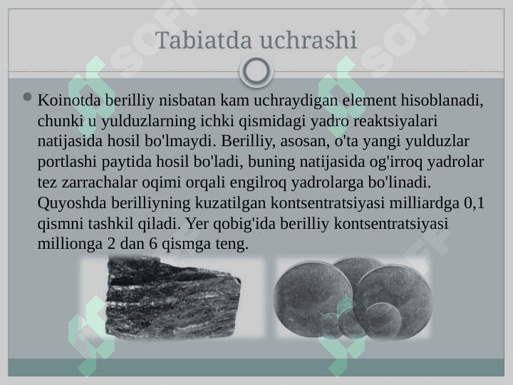 Berilliy metali 5