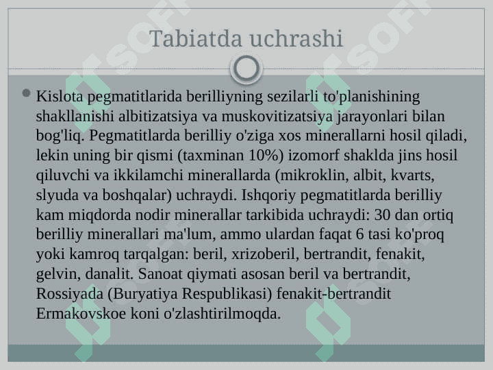 Berilliy metali 7