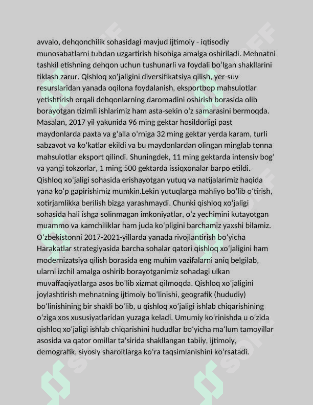 Qishloq xo’jaligi va sanoat sohasidagi o’zgarishlar 3