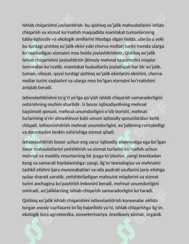Qishloq xo’jaligi va sanoat sohasidagi o’zgarishlar 5