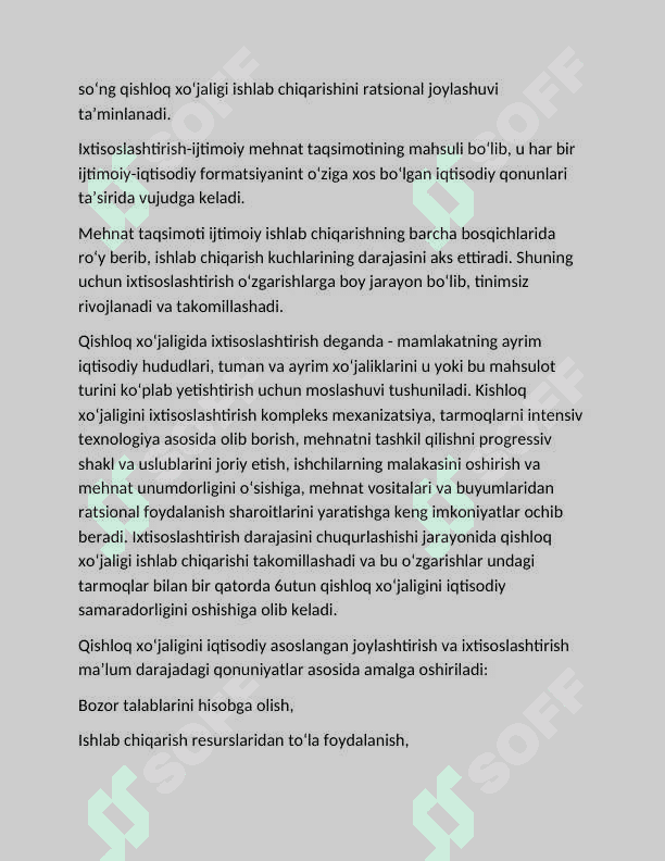 Qishloq xo’jaligi va sanoat sohasidagi o’zgarishlar 8