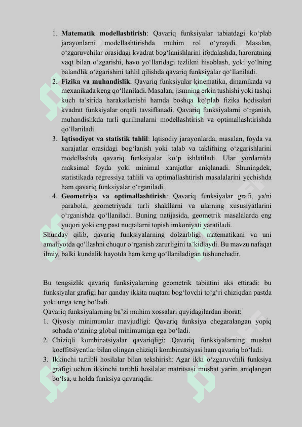 OSHKORMAS FUNKSIYA VA UNI HOSILA YORDAMIDA TO‘LA TEKSHIRISH 3