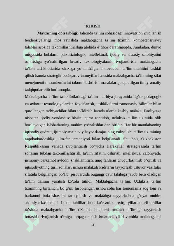 o'yin bolalar faoliyatining asosiy turi sifatida 3