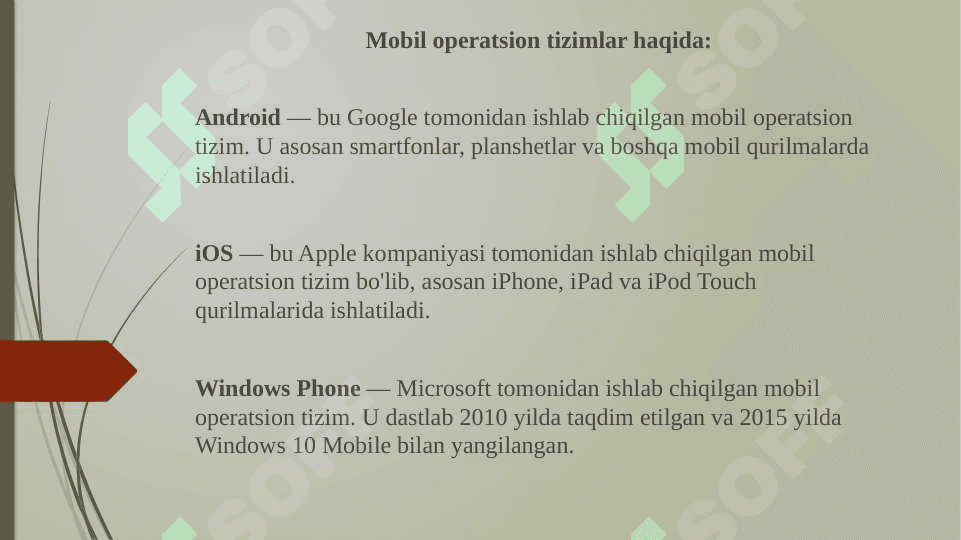 Operatsion tizimlarni solishtirish 3