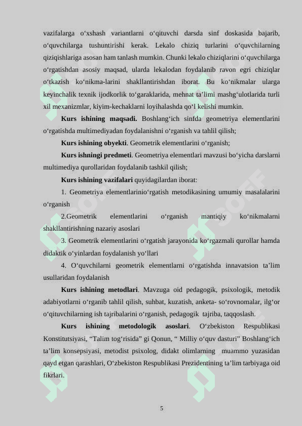 Boshlang‘ich sinfda geometriya elementlarini o‘rgatishda multimediyadan foydalanish 5