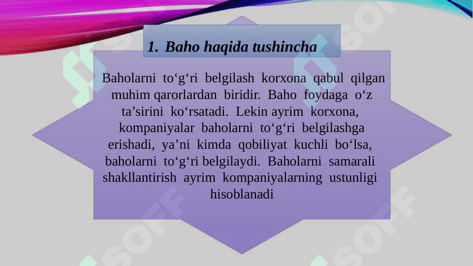Bozor sharoitida baho siyosati 3