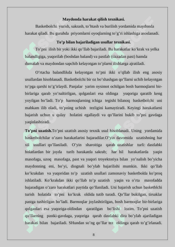 Basketbol o‘yini taktikasi 7