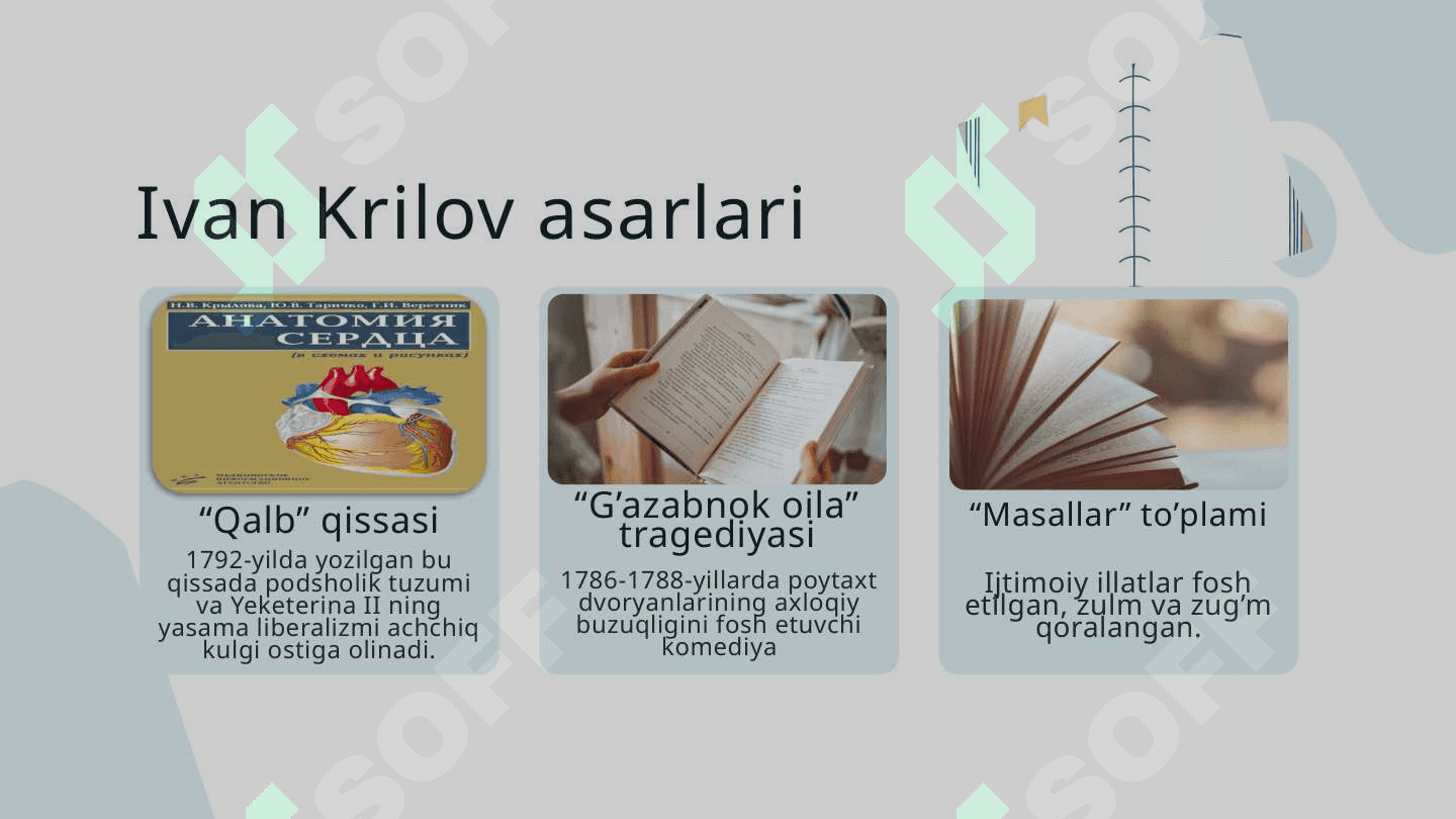 Ivan Krillov hayoti, ijodi va uning masallari 5