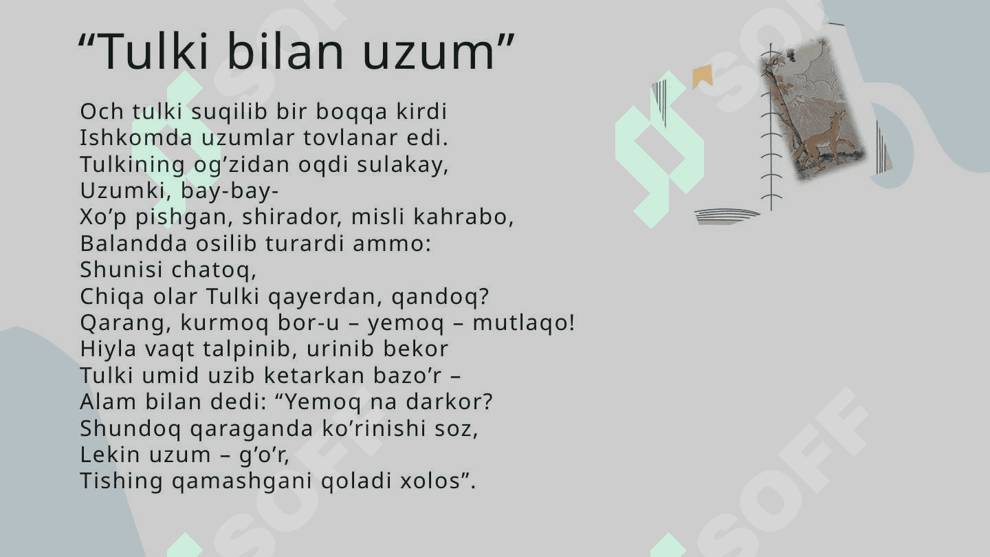 Ivan Krillov hayoti, ijodi va uning masallari 8