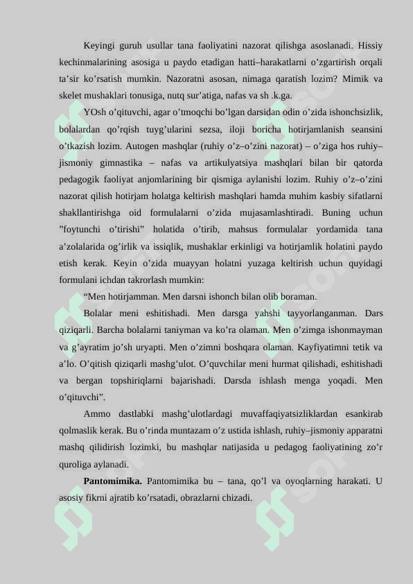Pedagogik texnika mimik va pantomimik mahorat 6
