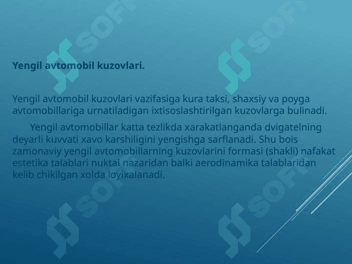 YENGIL AVTOMOBIL KUZOVLARI 3