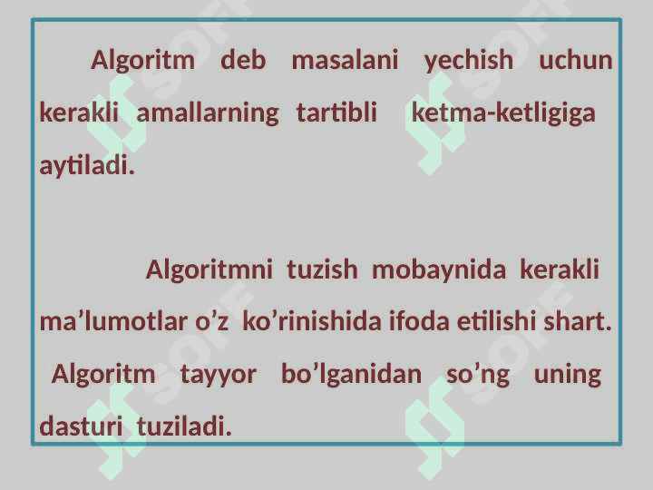 Algoritm. Algoritmni tasvirlash usullari. Blok sxema 3