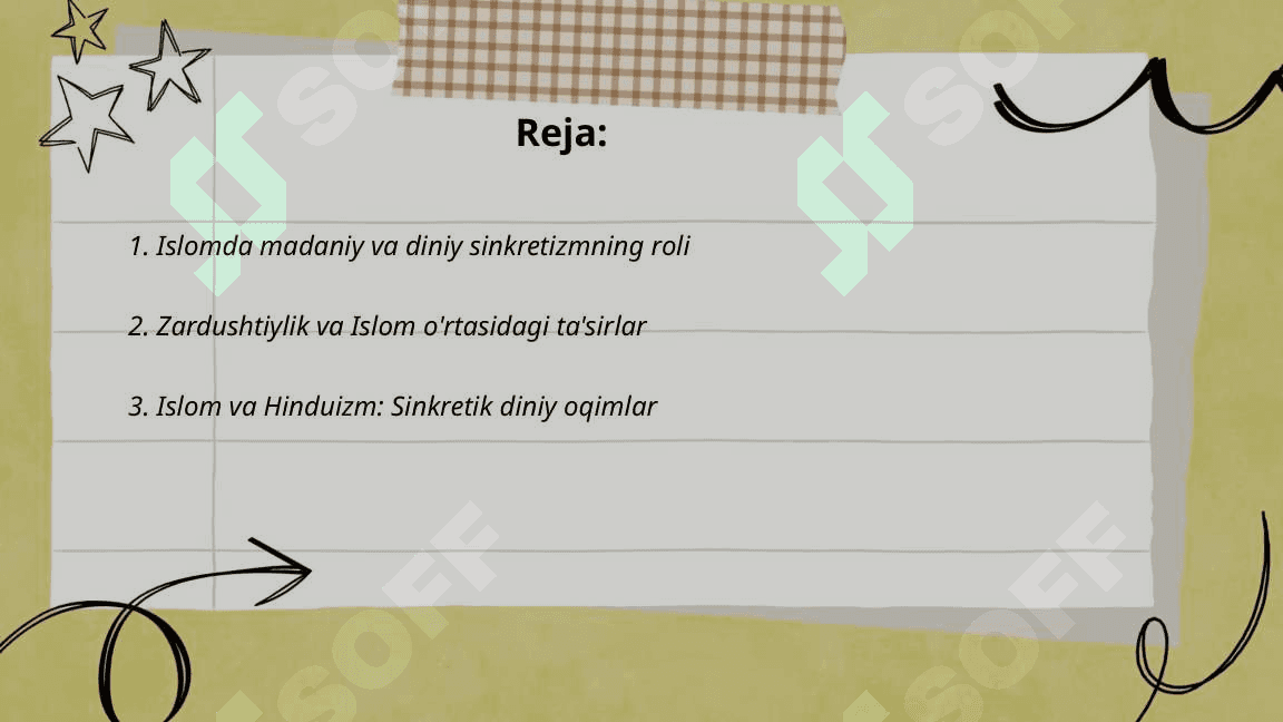 Islom va bashqa diniy aqidalar sinkretlashuvi natijasida shakllangan diniy ta'limotlar tarixi. 2