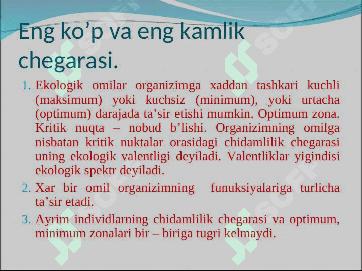 MUXIT VA EKOLOGIK OMILLAR 7
