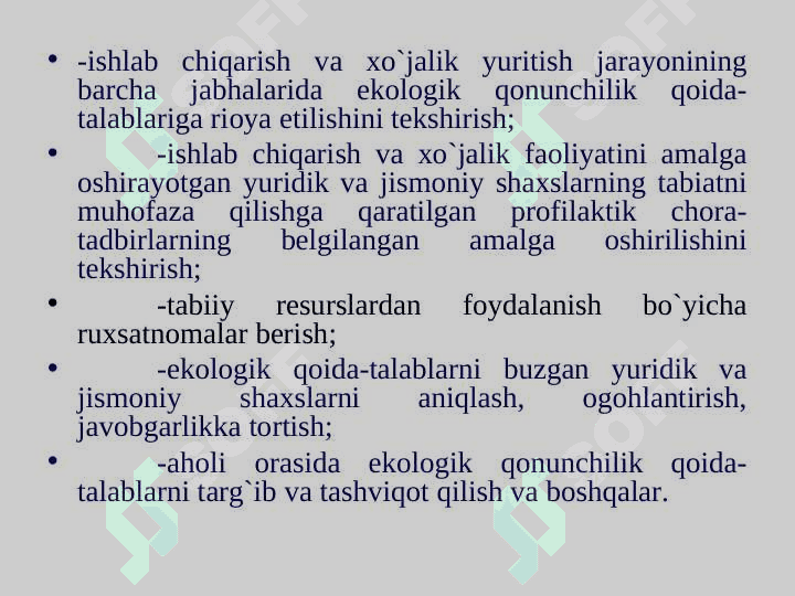 Ekologiya nazorati va ekologik ekspertizasining huquqiy holati 6