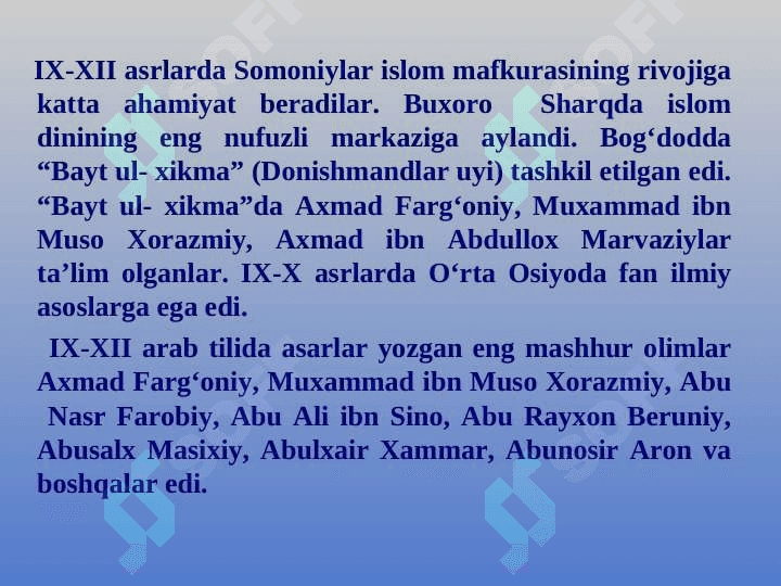 O‘ZBEKISTONDA MUSTAQILLIK G‘OYALARINING TARIXIY ASOSLARI 8